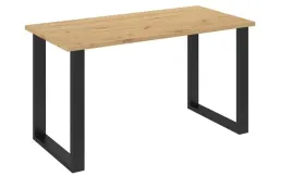 stol-prostokatny-imperial-138-x-67cm-kolor-dab-artisan-czarne-metalowe-nogi