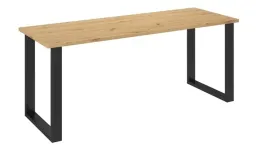 stol-prostokatny-imperial-185-x-67cm-kolor-dab-artisan-czarne-metalowe-nogi
