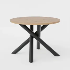 stol-okragly-oslo-110-x-110-cm-kolor-dab-artisan-czarne-metalowe-nogi