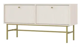 komoda-rtv-tokyo-302-120cm-kolor-piaskowy-bez-na-zlotym-metalowym-stelazu