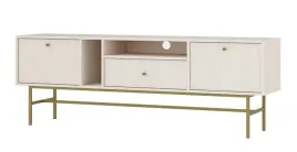 komoda-rtv-tokyo-313-180cm-kolor-piaskowy-bez-na-zlotym-metalowym-stelazu