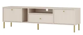 komoda-rtv-tokyo-313-180cm-piaskowy-bez-nozki-metalowe-proste-zlote-wysokie
