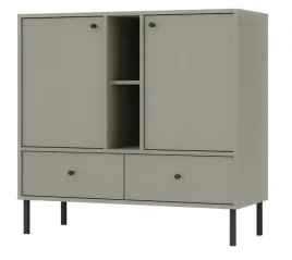 komoda-tokyo-825-100cm-kolor-eucaliptus-nozki-metalowe-proste-czarne