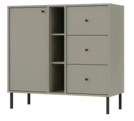 komoda-tokyo-824-100cm-kolor-eucaliptus-nozki-metalowe-proste-czarne