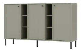komoda-tokyo-823-158cm-kolor-eucaliptus-nozki-metalowe-proste-czarne
