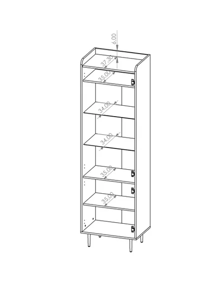 komoda-regal-wit60-vasina-dab-brandy-castello-wysokosc-mebla-200-cm