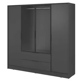 szafa-lenny-4drm-206cm-4drzwiowa-szklane-fronty-grafit-drazek