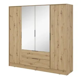 pojemna-szafa-lenny-4dl-206cm-4drzwiowa-z-lustrem-w-kolorze-dab-artisan