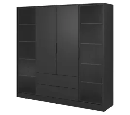 szafa-lenny-4drd-206cm-4drzwiowa-szklane-fronty-czarny-grafit-polki
