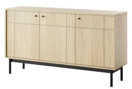 komoda-panadi-154-cm-kolorze-dab-line-wysokie-czarne-drewniane-nogi