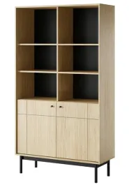 regal-panadi-104cm-kolorze-dab-line-wysokie-czarne-drewniane-nogi
