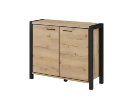 komoda-aktiv-24twlk45-2-drzwi-dab-taurus-dab-taurus-czarne-nogi-z-mdf