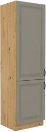 wysoka-szafka-kuchenna-pod-zabudowe-lodowki-szara-stilo-60-lo-210-2f