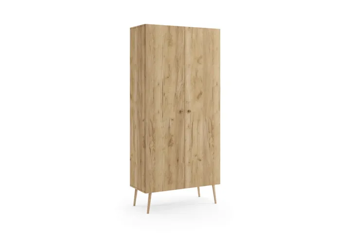 szafa-boho-skandynawska-87-cm-dab-5-polek-stan-nowy