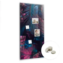 tablica-magnetyczna-do-pisania-markerem-pionowa-60x120-cm-liscie-tropikalne