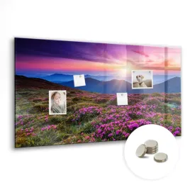 tablica-magnetyczna-suchoscieralna-magnesy-120x60-cm-wschod-slonca-kwiaty