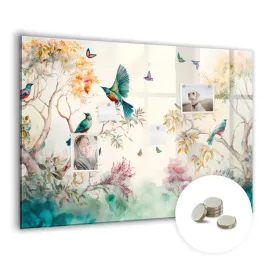 tablica-magnetyczna-do-szkoly-do-nauki-wymiar-100x70-cm-kwiaty-ptaki-natura