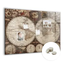 kreatywna-tablica-magnetyczna-magnesy-wymiar-100x70-cm-stara-mapa-swiata