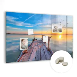 foto-tablica-magnetyczna-suchoscieralna-z-nadrukiem-90x60-cm-jezioro-pomost