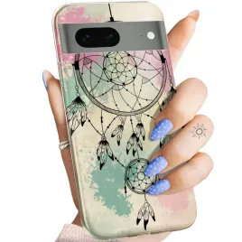 etui-do-google-pixel-7-wzory-boho-lapacz-snow-piora-obudowa-pokrowiec-case