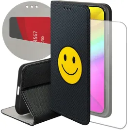 etui-z-klapka-do-iphone-15-wzory-usmiech-smile-emoji-futeral-pokrowiec-case