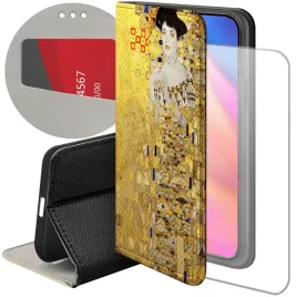etui-z-klapka-do-iphone-15-pro-wzory-klimt-gustav-pocalunek-futeral-case