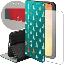 etui-z-klapka-do-iphone-15-pro-wzory-choinka-swieta-boze-narodzenie-futeral