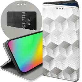 etui-z-klapka-do-xiaomi-redmi-note-12-4g-wzory-3d-geometryczne-iluzja-case
