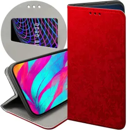 etui-z-klapka-do-xiaomi-redmi-note-12-4g-wzory-czerwone-serca-roze-futeral