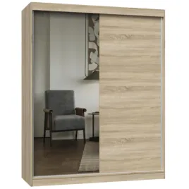 szafa-z-lustrem-160-cm-do-sypialni-przedpokoju-drzwi-przesuwne-dab-sonoma