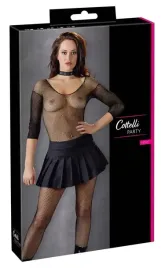 bielizna-damska-czarna-plisowana-spodniczka-mini-z-malym-suwakiem-z-boku-xl