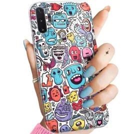 etui-do-samsung-galaxy-note-10-plus-wzory-doodle-zwierzeta-potwory-rysunki