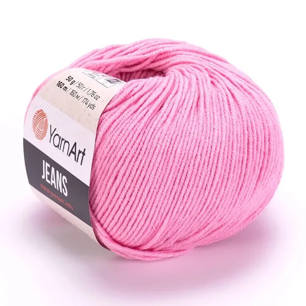 Włóczka YarnArt Jeans nr 36 różowy, na maskotki, 50g 160m