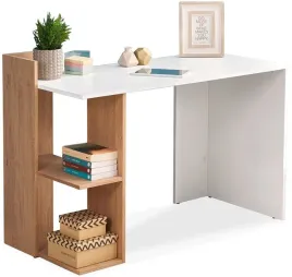 biurko-biale-z-polkami-dab-wotan-lucas