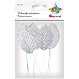 liscie-materialowe-na-druciku-10-sztuk-srebrne-ozdobne-elementy-dekoracyjne