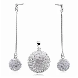 elegancki-srebrny-komplet-shamballa-biale-wiszace-kulki-swarovski-12mm-20mm