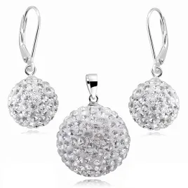 elegancki-srebrny-komplet-shamballa-biale-wiszace-kulki-swarovski-12mm-20mm
