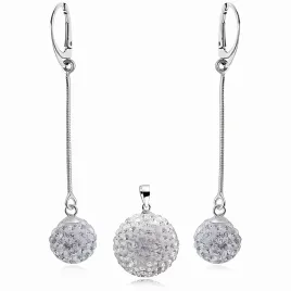 elegancki-srebrny-komplet-shamballa-biale-wiszace-kulki-swarovski-12mm-20mm