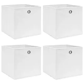 pudelka-4-szt-biale-32x32x32-cm-tkanina