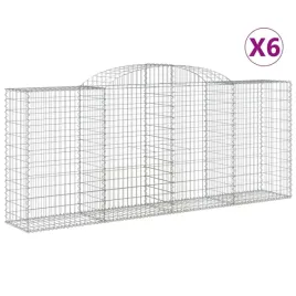 kosze-gabionowe-6-szt-300x50x120-140-cm-galwanizowane-zelazo