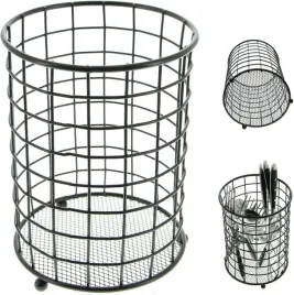 pojemnik-na-sztucce-czarny-stal-organizer-koszyk