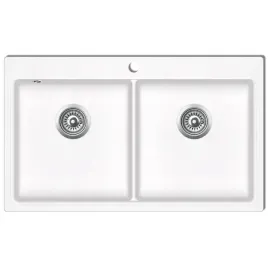 granitowy-dwukomorowy-kremowy-zlewozmywak