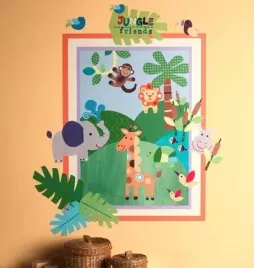 naklejki-jak-obraz-naklejka-dzungla-zwierzatka