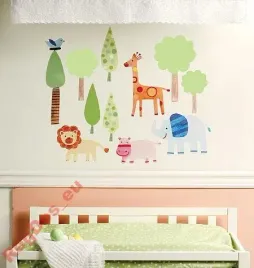 naklejki-male-baby-zoo-zwierzeta-zwierzatka-drzewa