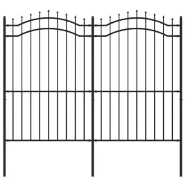 ogrodzenie-z-grotami-czarne-222-cm-malowana-proszkowo-stal