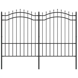 ogrodzenie-z-grotami-czarne-190-cm-malowana-proszkowo-stal