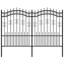 ogrodzenie-z-grotami-czarne-190-cm-malowana-proszkowo-stal