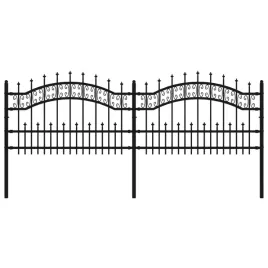 ogrodzenie-z-grotami-czarne-115-cm-malowana-proszkowo-stal