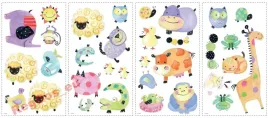 naklejki-zwierzeta-z-zoo-zyrafa-slon-sowa