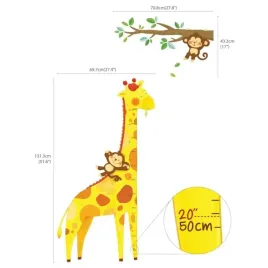 miarka-miara-wzrostu-naklejka-wesola-zyrafa-malpki